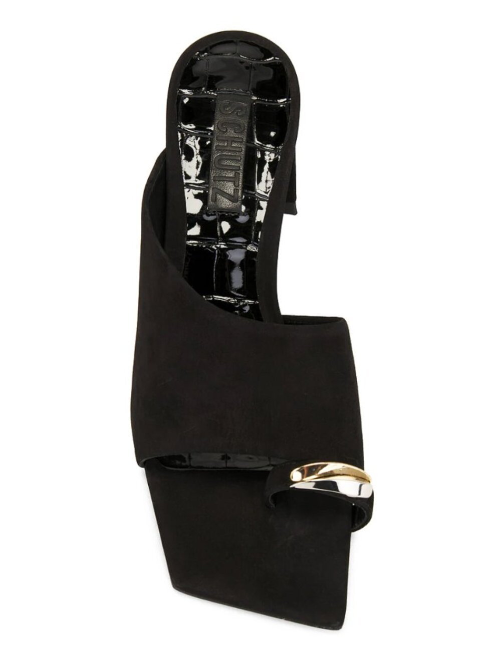 SCHUTZ JODIE MID SANDAL IN BLACK SIZE 9